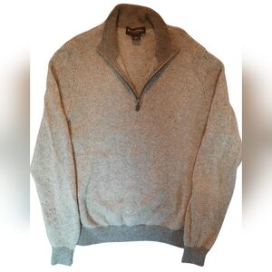 Brooks Brothers Brown Quarter Zip Sweater